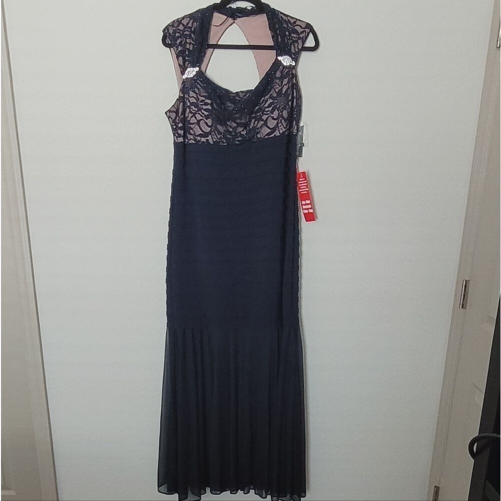 R&M Richards Navy Blue Evening Gown Size 16